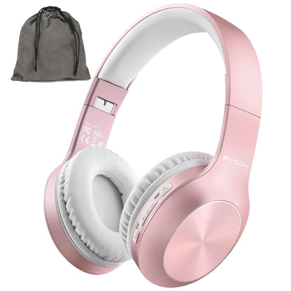 Rydohi Wireless Bluetooth Headphones Over Ear 68H Playtime HiFi Stereo Headset with Microphone and 3EQ Modes Foldable Bluetooth V5.3 Headphones for Travel Smartphone Computer Laptop