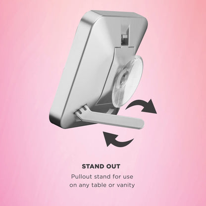 Conair Lighted Makeup Mirror, LED Vanity Mirror, 12X Magnifying Mirror, Compact Travel Mirror with Suction Cup, Battery Operated in White