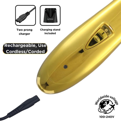 Supreme Trimmer T Shaper - Quiet Cordless Beard & Hair Trimmer for Men | 120 Min Runtime, Low Noise, Zero-Gap DLC Blade | Ideal for Sensitive Skin, Kids & Elderly | ST5206