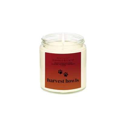 Pet Safe Candle for Dogs | Non Toxic Coconut Apricot Wax Candle | Clean Burning, Paraffin-Free | Pet Odor Eliminating Home Fragrance | Harvest Howls | 4 oz