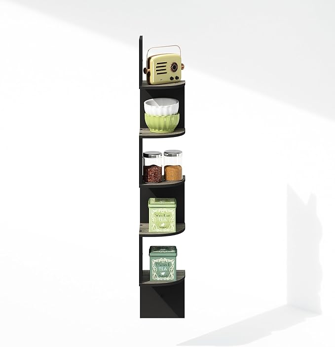 Furinno Rossi 5-Tier Floating Corner Shelf