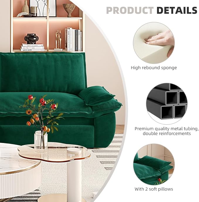 KEIKI 73.2" Pull Out Sofa Bed Queen, 3-in-1 Convertible Sleeper Couch