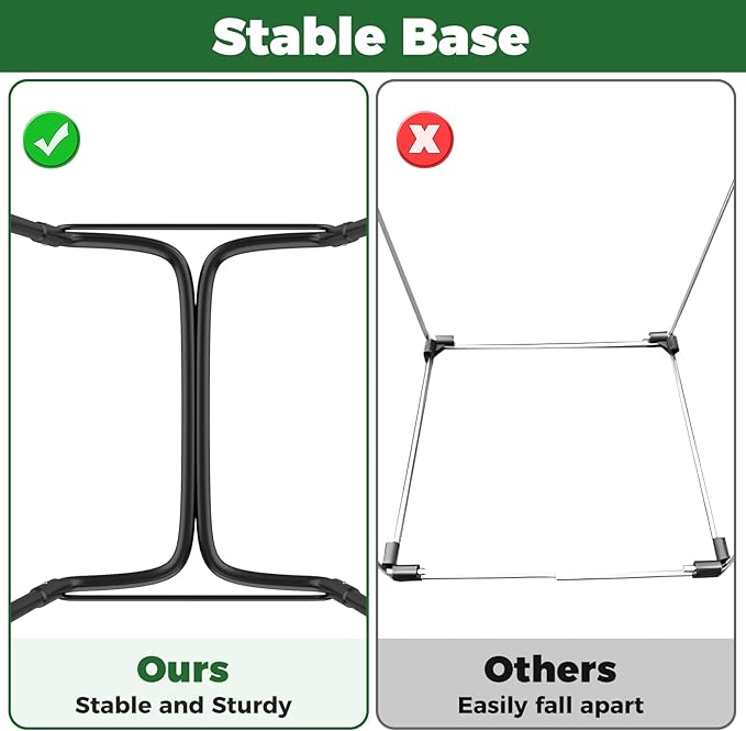 2PCS Outdoor Trash Bag Holder Metal Garden Trash Bag Holder