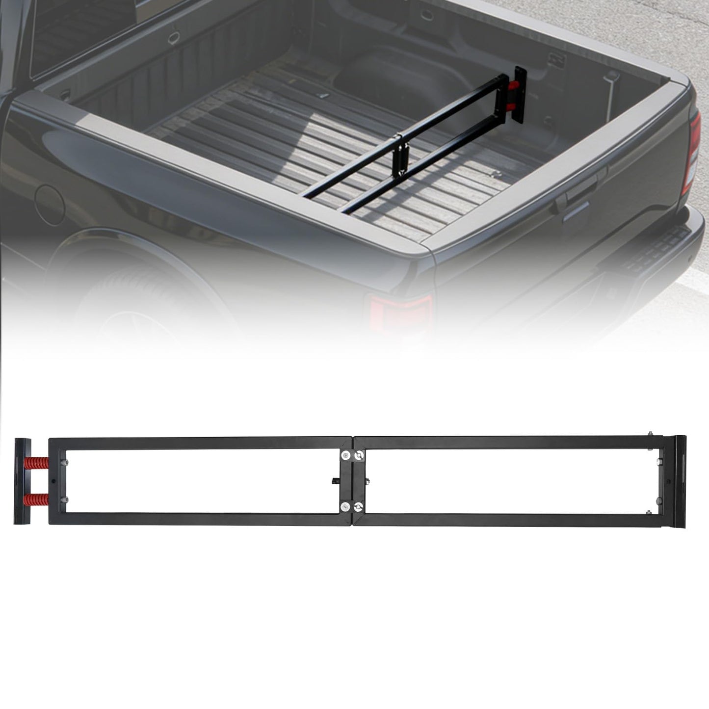 Truck Bed Divider Cargo Organizer Panel Universal Compatible with 2015-2026 Ford F150&2022-2026 Toyota Tundra&2019-2025 Chevy Silverado GMC Sierra 1500 Pickup Truck Beds Adjustable Foldable