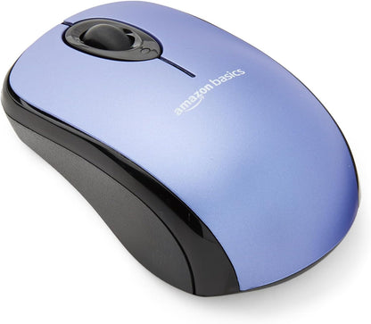 Amazon Basics 2.4 Ghz Wireless Optical Computer Mouse with USB Nano Receiver, Black