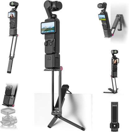 ULANZI MA66 Camera Tripod Compatible with DJI OSMO Pocket 3/Pocket 4,Quick Release Camera Stand with 1/4 Mount,Uka & Arca-Swiss Magnetic Foldable Selfie Stick,Mantis Hook Stand for Desktop Video Live