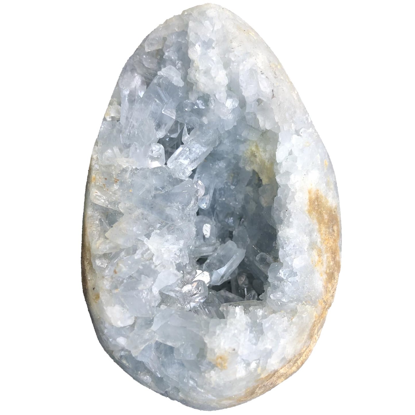 MOGEMT Raw Blue Celestite Crystal Geode Natural Healing Crystal Cluster Large Irregular Celestine Stone Home Decor 2-3 Lbs