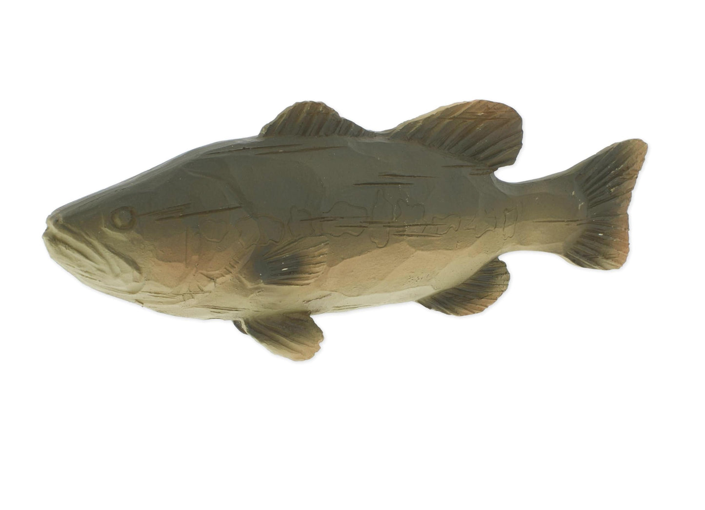 The Bridge Collection Wildlife Inspired Bass Figurine - Rustic Fishing Decor Accent - Lake Cabin Style Shelf Ornament with Realistic Carved Detail