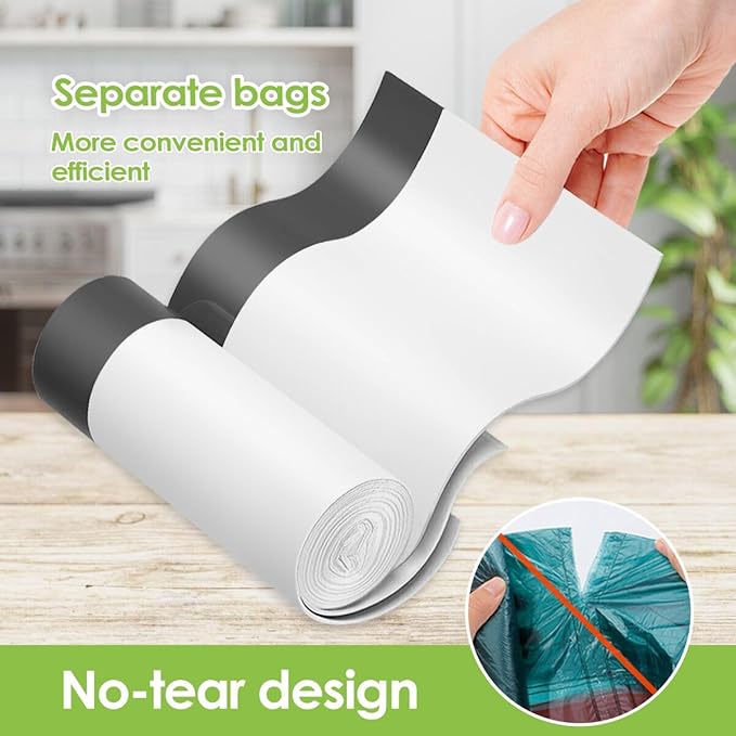 5 Gallon 80 Counts Strong Drawstring Trash Bags Garbage Bags by RayPard