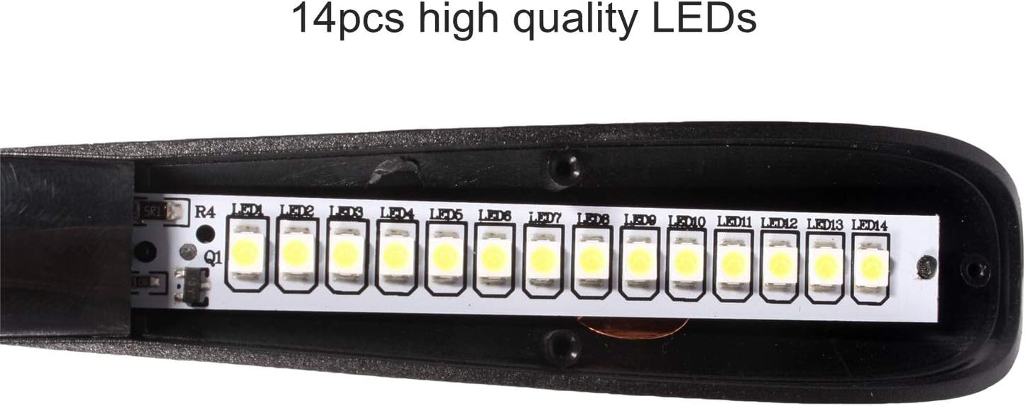 Dimmable USB Lamp, Flexible Keyboard Light, Mini USB Light for Laptop (14-LED-Bead, 3-Level Adjustable Brightness, On/Off Touch Switch, Black)