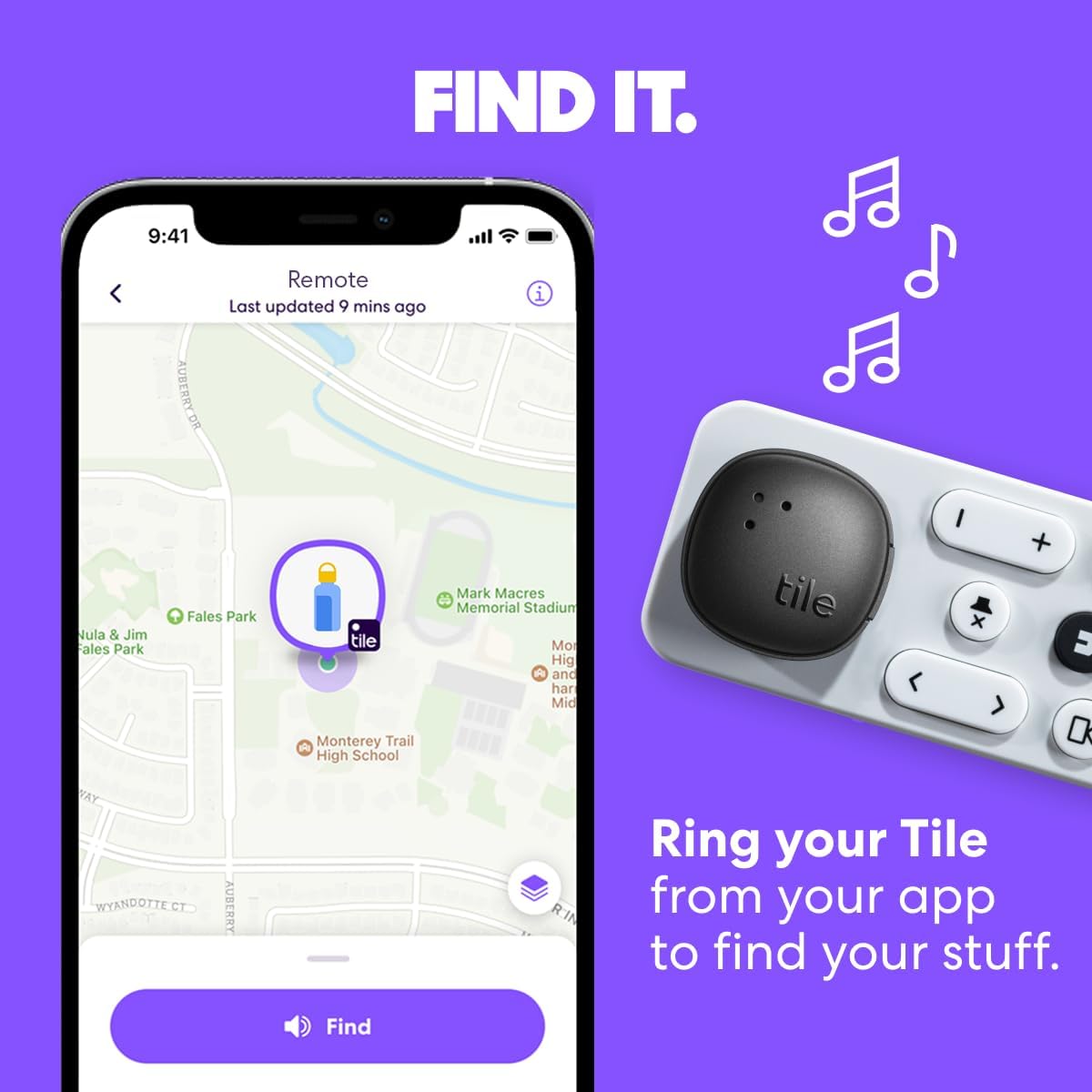 Tile by Life360 Sticker (2024) - Small Bluetooth Tracker, Remote Control Finder and Item Finder for Bikes, Glasses and More. Both iOS and Android Compatible. Phone Finder. 1-Pack (Black)
