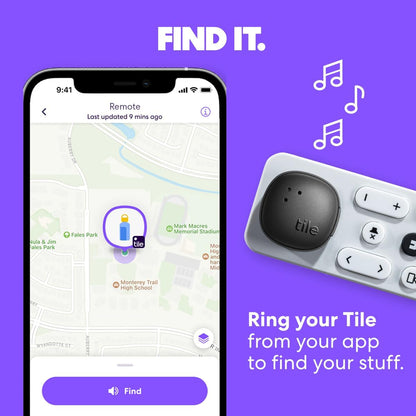 Tile by Life360 Sticker (2024) - Small Bluetooth Tracker, Remote Control Finder and Item Finder for Bikes, Glasses and More. Both iOS and Android Compatible. Phone Finder. 1-Pack (Black)