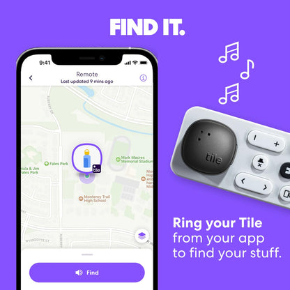 Tile by Life360 Sticker (2024) - Small Bluetooth Tracker, Remote Control Finder and Item Finder for Bikes, Glasses and More. Both iOS and Android Compatible. Phone Finder. 1-Pack (Black)