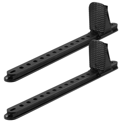 Colingmill 2 Pcs Adjustable Kayak Foot Pegs Universal Plastic Material Kayak Foot Support Black Foot Brace with Lock for Kayak Boat Direction Control Replacement Canoe Accessory(16 Levels)