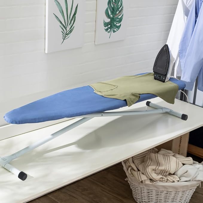 Full Size Ironing Board with Cover & Pad – USA-Made with Enhanced Grip Feet