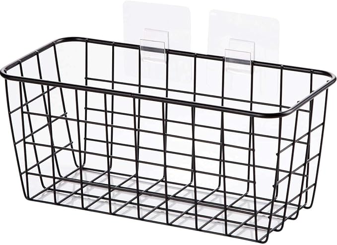 2 Set Adhesive Hanging Wall Basket Inside Cabinet Door Organizer, Wall Storage