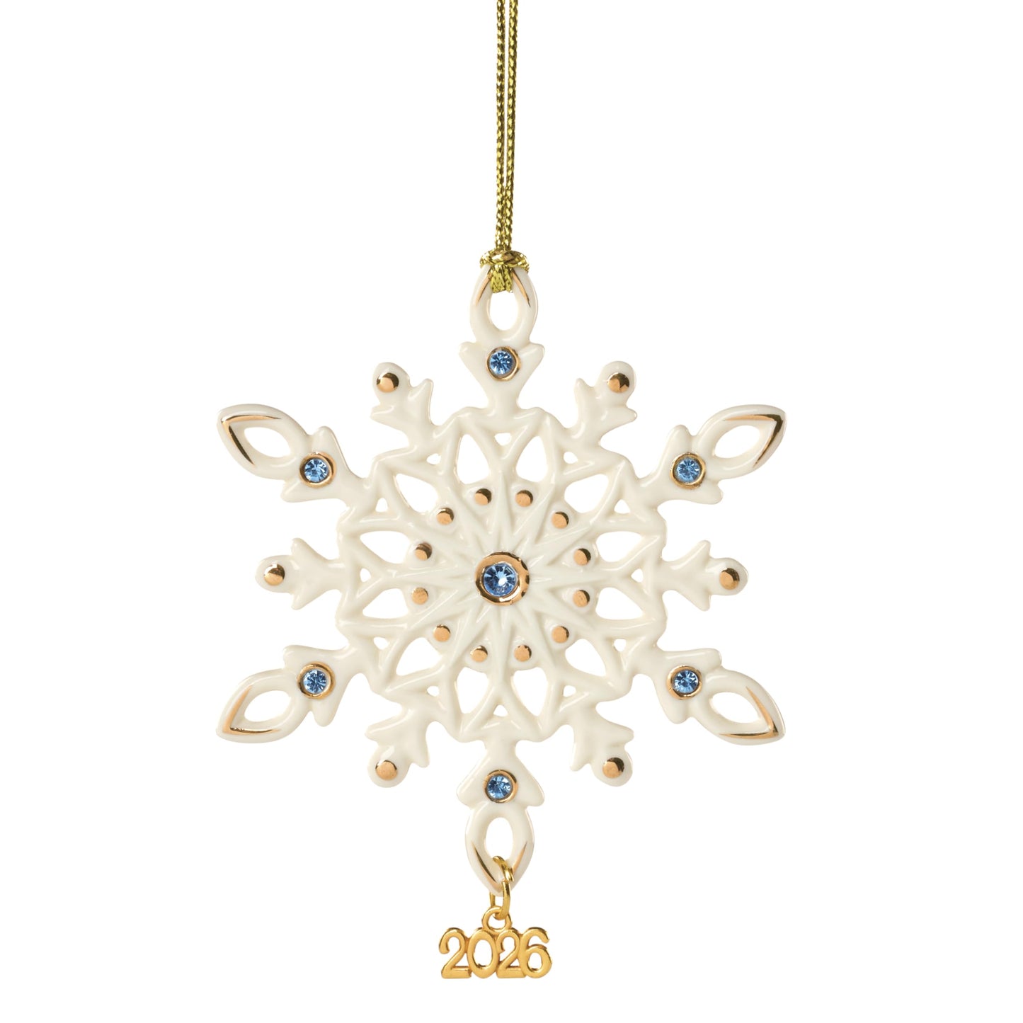 Lenox 898581 2026 Gemmed Snowflake Ornament