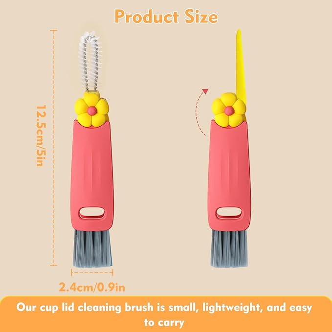 3 in 1 Cup Lid Cleaning Brush, Portable Cup Cleaner Brush, 2024 New Water