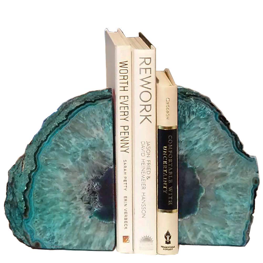 AMOYSTONE Healing Crystal Stone Bookends Decorative Rose Quartz Tower Great Gifts