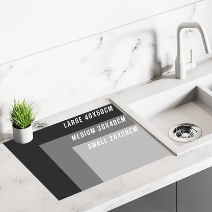 Black Chopping Board | Glass Worktop Saver 40 x30cm