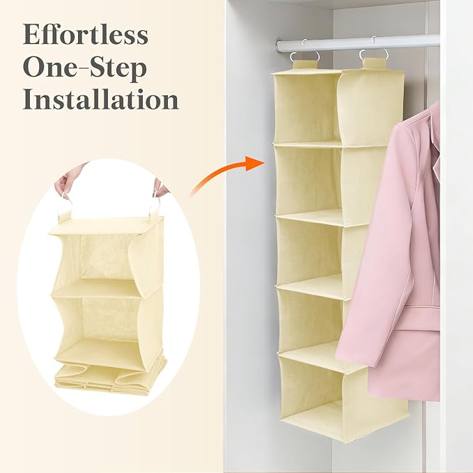 Lifewit 5 Tier Hanging Closet Organizer and Storage
