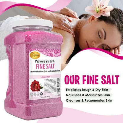 SPA REDI - Detox Foot Soak Pedicure and Bath Fine Salt, Lavender and Wildflower, 128 Oz - Made with Dead Sea Salts, Argan Oil, Coconut Oil, and Essential Oil, Hydrates, Softens and Moisturizes