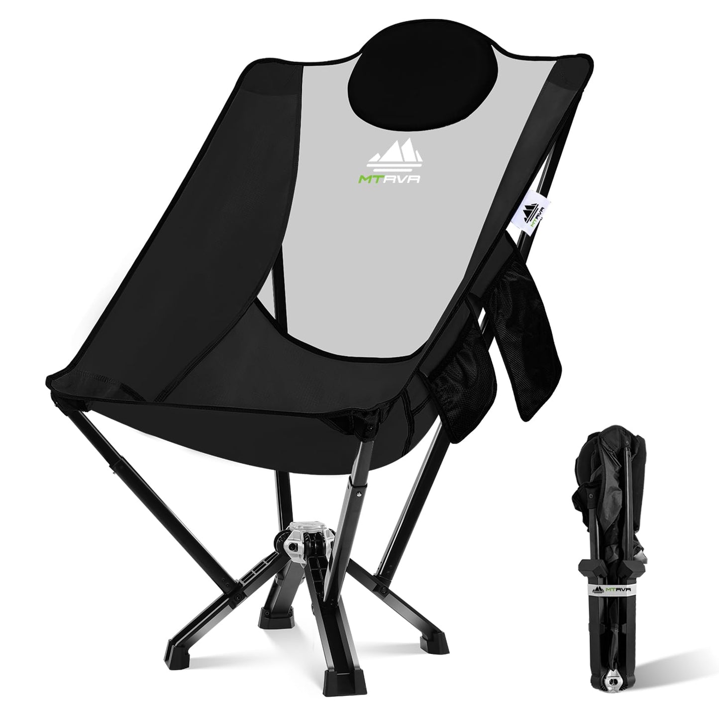 MTRVR Utility-Grade High-Back Folding Chair — Stable One-Piece Structure, Extended Back Support for Longer Sitting, Reinforced Aluminum Frame, Portable Chair for Camping, RV & Outdoor Use