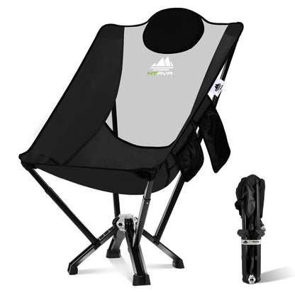 MTRVR Utility-Grade High-Back Folding Chair — Stable One-Piece Structure, Extended Back Support for Longer Sitting, Reinforced Aluminum Frame, Portable Chair for Camping, RV & Outdoor Use