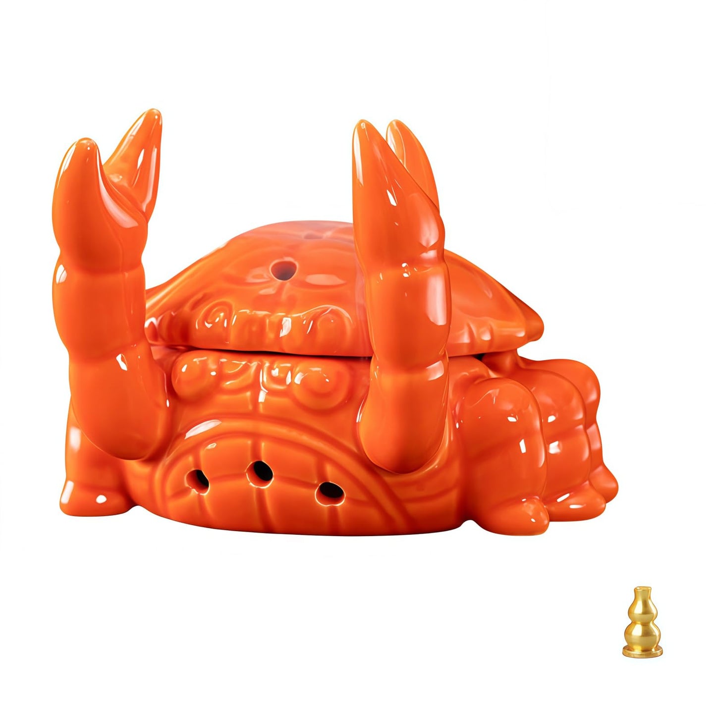 Crab Incense Burner with Incense Stick Holder Ceramic Incense Holder for Home Office Decor Ash Catcher