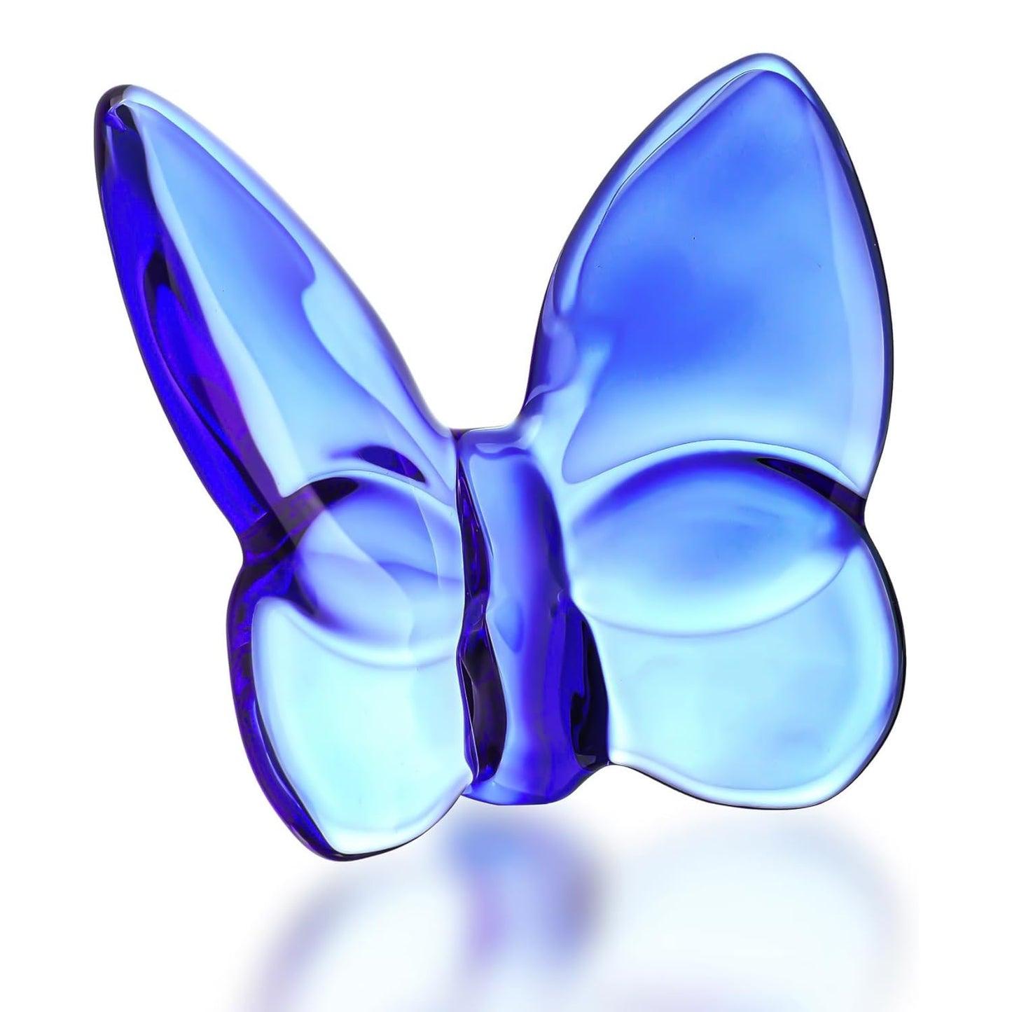 kanpura Blue Crystal Butterfly Figurine,Flying Butterfly Figurine, Glass Butterfly Ornament,Crystal Animal Collectible for Christmas Home Decor