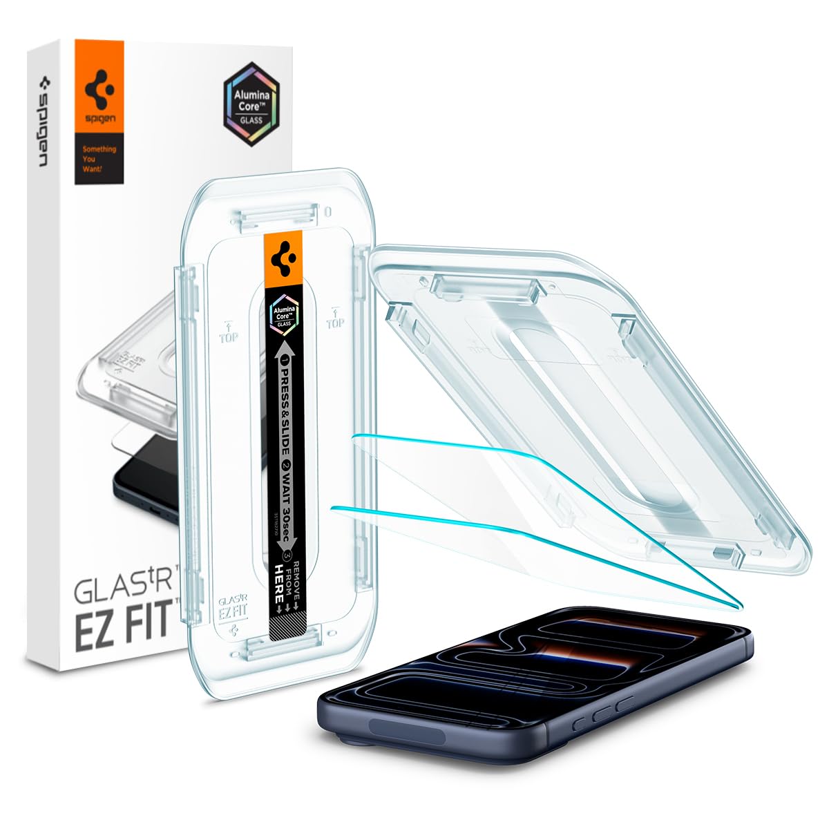Spigen Tempered Glass Screen Protector [GlasTR EZ FIT] designed for iPhone 14 Pro Max [Case Friendly] - Sensor Protection / 2 Pack