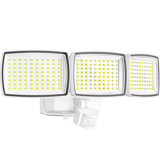 AIXPI Battery Powered Outdoor Lights, 240 Led Security Lights Outdoor Motion Sensor PIR, IP65 Waterproof Outdoor Wall Lights Wireless Flood Lights Indoor for Gardern Yard Porch Garage, White 1 Pack