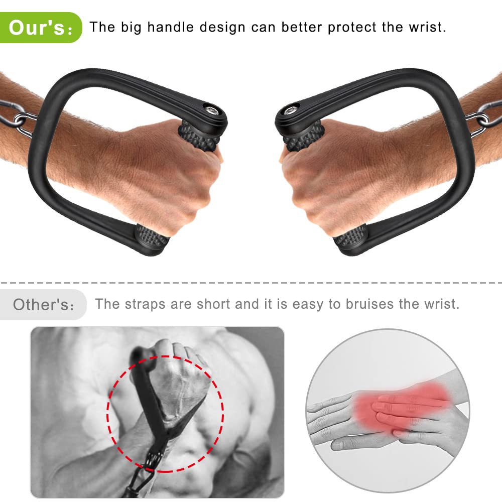BeneLabel D Handle Cable Attachment, Cable Attachments for Gym, Non-Slip and Comfortable Grip, Solid Aluminum Alloy Handle, Suitable for Home and Gym