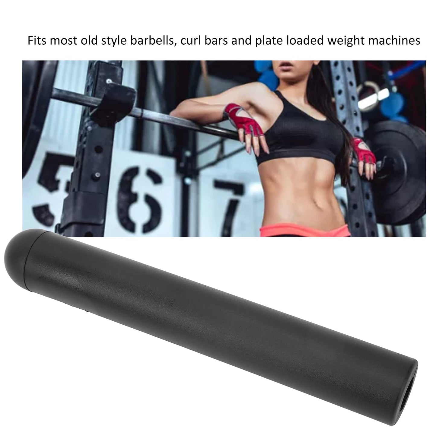 Yuecoom Barbell Bar Adapter Sleeve Convert, Sleeve Olympic Adapter Sleeves, Dumbbell Convert 0.98in to 1.97in Post Sleeve for Weightlifting Bed(230mm)