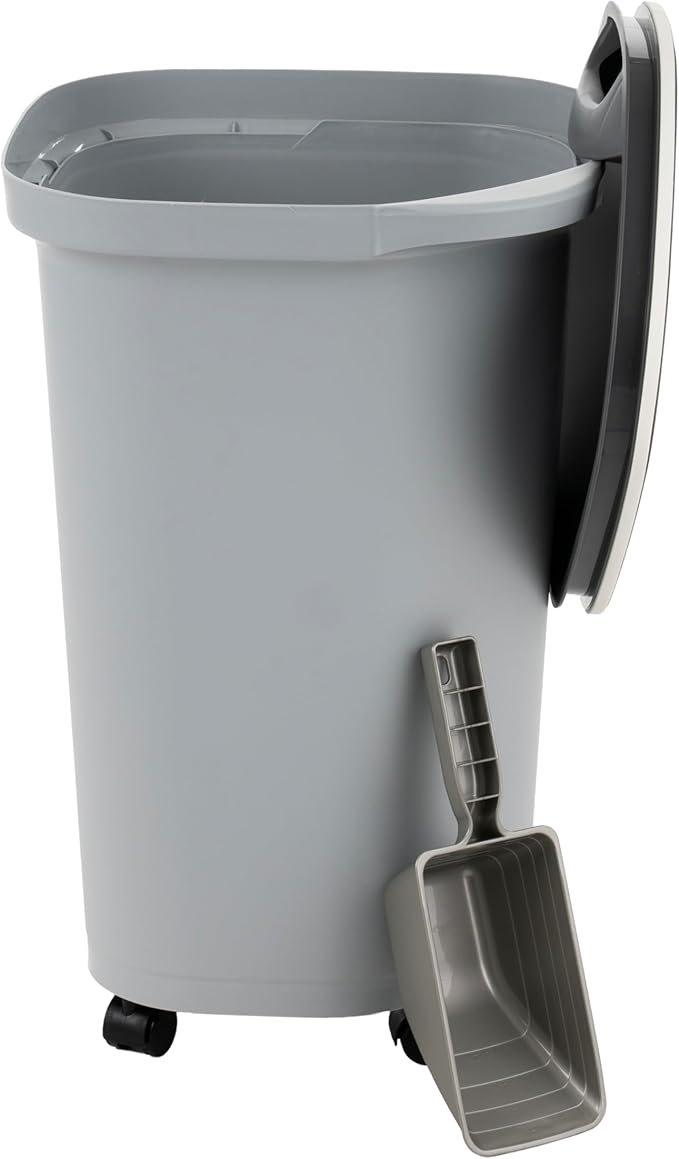 IRIS USA Pet Food Storage Container 25 lbs, Premium 60% Improved Airtight Seal