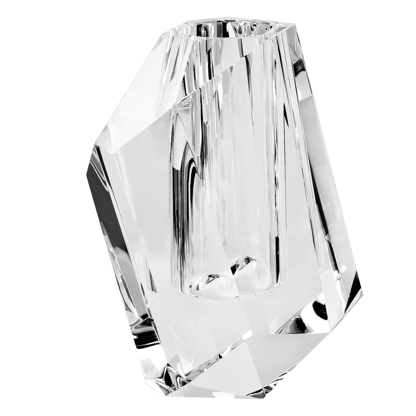 Marvala Flower Vases, Premium Clear Modern Crystal Vase, Anniversary Centerpiece, Crafted for Table, Home Decoration, Wedding or Luxury Gifts