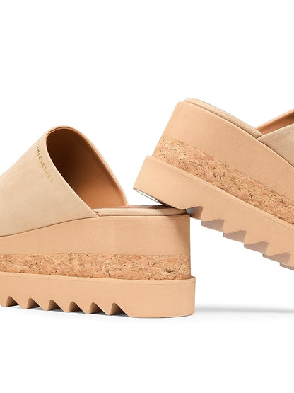 Stella McCartney, Sneakelyse Alter 80MM Platform Sandals, 38 (8), Desert