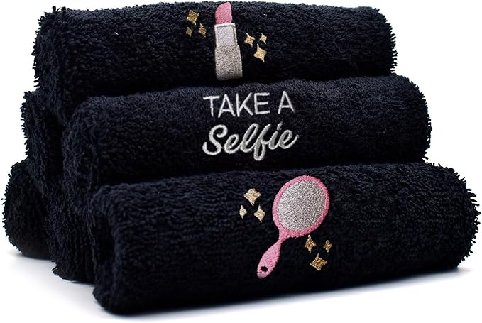 DAN River Black Makeup Towels