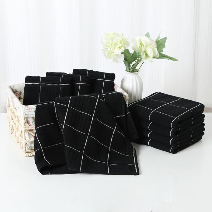 Glynniss Kitchen Towels and Dishcloths Set, Four Kitchen Dish Towels 16x26