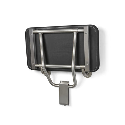 Seachrome 24" x 15" Black Padded Cushion Folding Wall Mount Bench Shower Seat, ADA Compliant