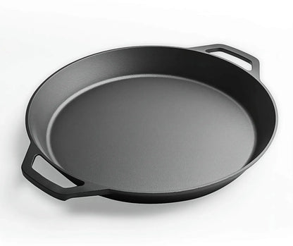 20-inch Pre-Seasoned Cast Iron Skillet - Dual Assist Handles - Nitrided Rust-Proof - For Oven, Stovetop, Grill & Campfire