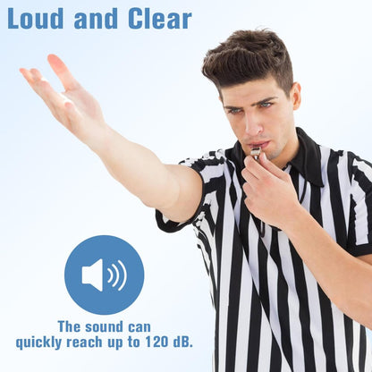 Whistle, 4 Pcs Whistle for Coaches Stainless Steel Whistles with Lanyard Referee Whistle Emergency Coach Whistles Teacher Whistle Loud Crisp Sound Whistle for Adults Teachers Pet Training Sports