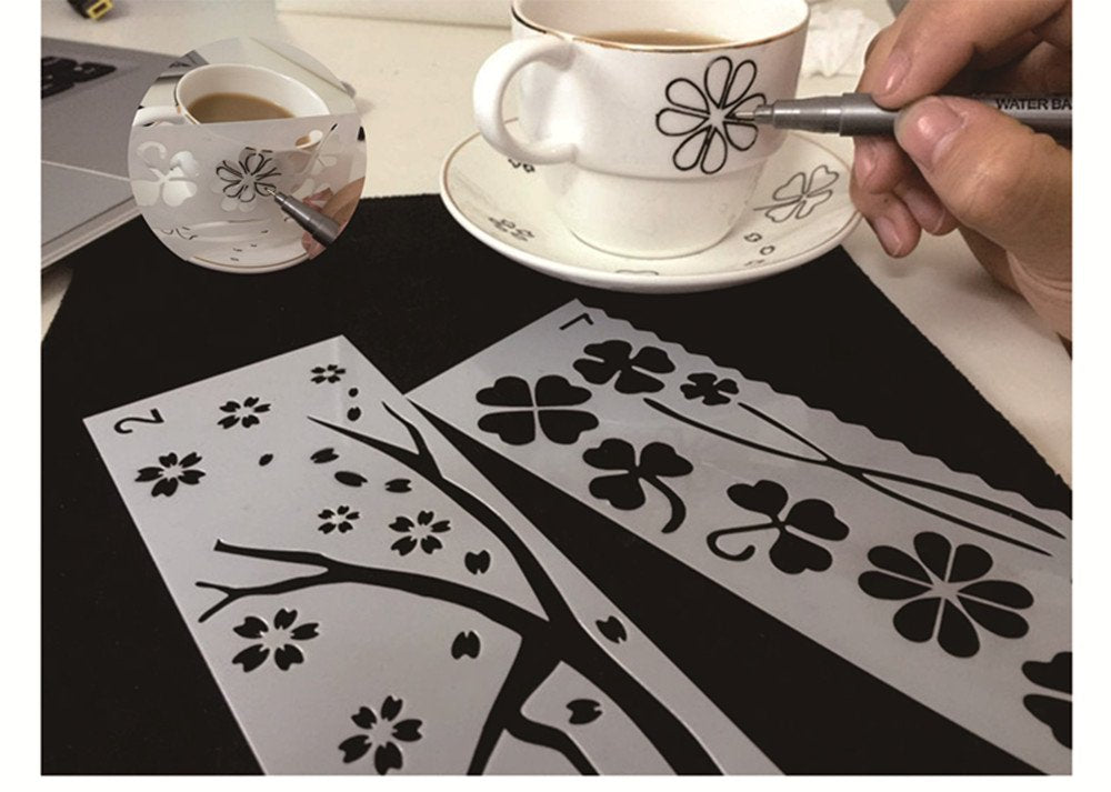 16PCS Drawing & Painting Stencils for Planner, Notebook, Diary