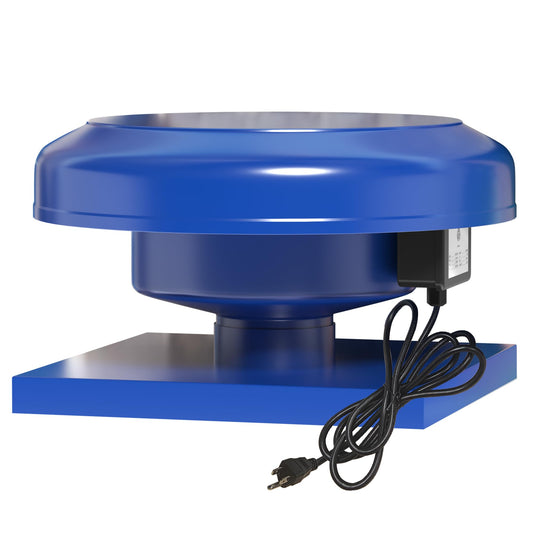 FICBXRA Roof Extractor Fan 636 CFM Exhaust Fan Roof Mounted Ventilator Constant Speed for Warehouse, Attic and Greenhouse Ventilation, NSK/SKF bearings, ETL Listed
