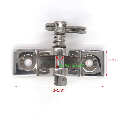 4 Pack Bimini Top Deck Hinge with Pin and Ring, 316 Stainless Steel, Free Installation Screws