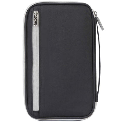 VanFn Family Passport Holder Travel Wallet RFID Blocking Travel Document Organiser Waterproof Holiday Passport Cover Men Women for ID Card, Credit Cards, Flight Tickets, Money, Coins (Black)