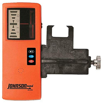 Johnson Level & Tool 40-6700 One­Sided Laser Detector w/Clamp for Red Beam Rotating Lasers, 6.50" x 2.50", Red Beam, 1 Laser Detector,Orange