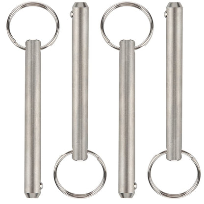 4 Pcs Long Quick Release Pin, Diameter 3/8"(9.5mm), Usable Length 3"(76mm), Overall Length 3.6"(92mm), Full 316 Stainless Steel, Bimini Top Pin, Marine Hardware