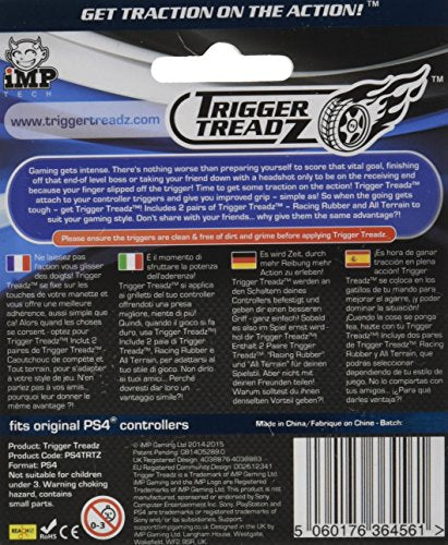 Snakebyte Trigger Treadz - Original 4-Pack for (PS4) - Anti Slip Trigger Rubbers - PlayStation 4