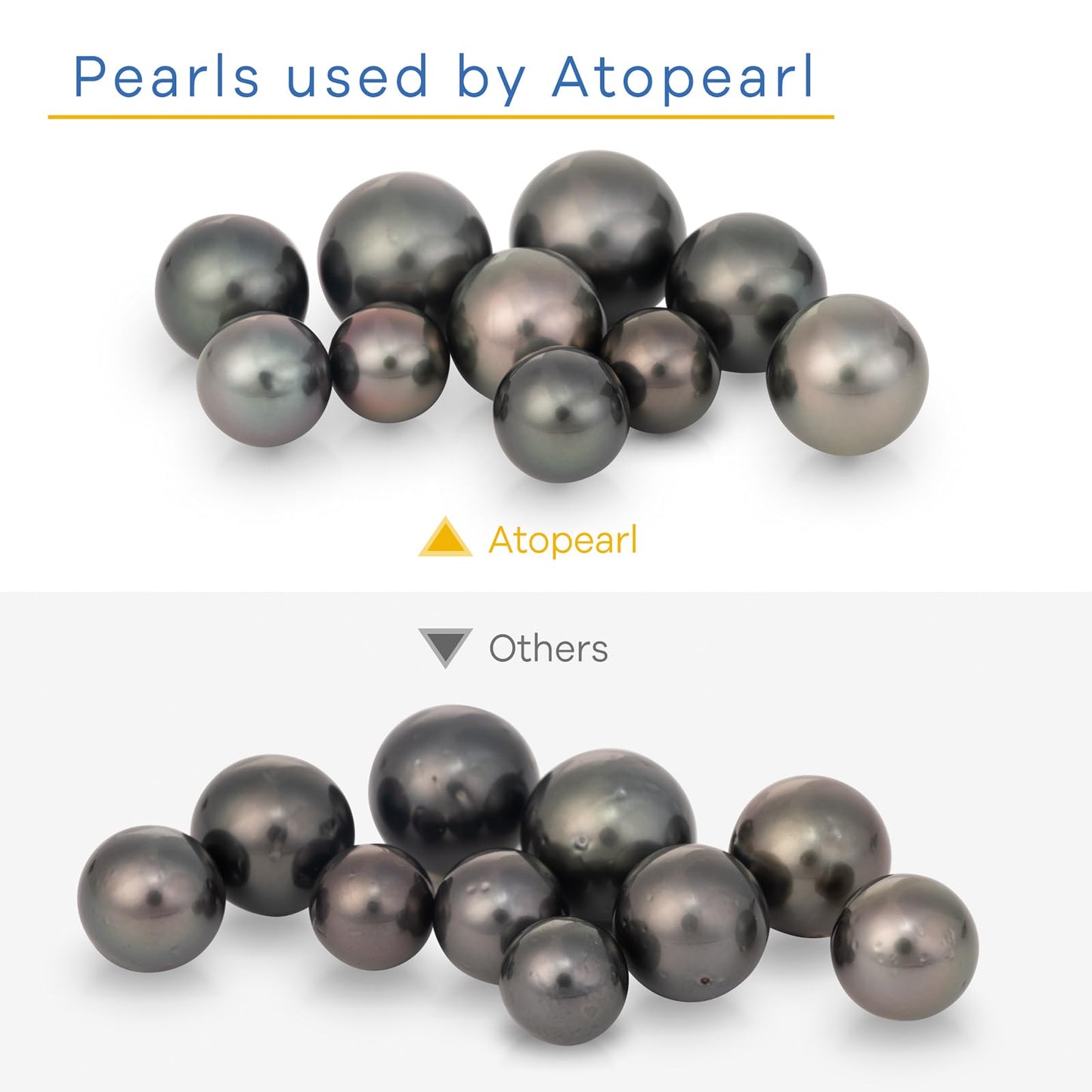 Gifts For Wife Wedding Anniversary Genuine Tahitian Black Pearl Necklace for Birthday Mothers Day Christmas, 9-10mm AAAAA Seawater Pearl Sterling Silver Moissanite Pendant